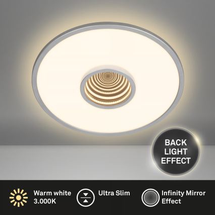 Briloner 3847014 - LED таванно осветително тяло TORO LED/18W/230V диаметър 42 см матов хром