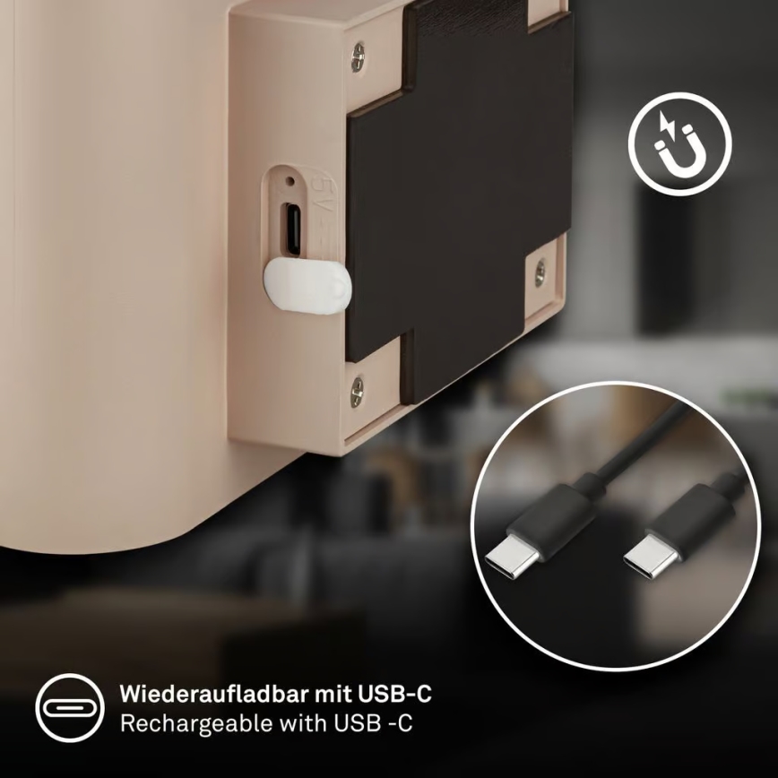 Briloner 3878011 - презареждаем стенен осветител с сензор за движение и за здрач CHAT LED/3W/5V 2000 mAh бежов