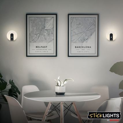 Briloner 3889015 - LED презареждаемо стенено осветително тяло с датчик за движение и здрач TARO LED/2,5W/5V 1800 mAh черно