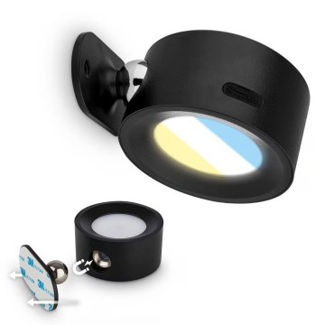 Briloner 3896015 - LED димируема акумулаторна стенна лампа TARI LED/1,6W/5V 1500 mAh черна