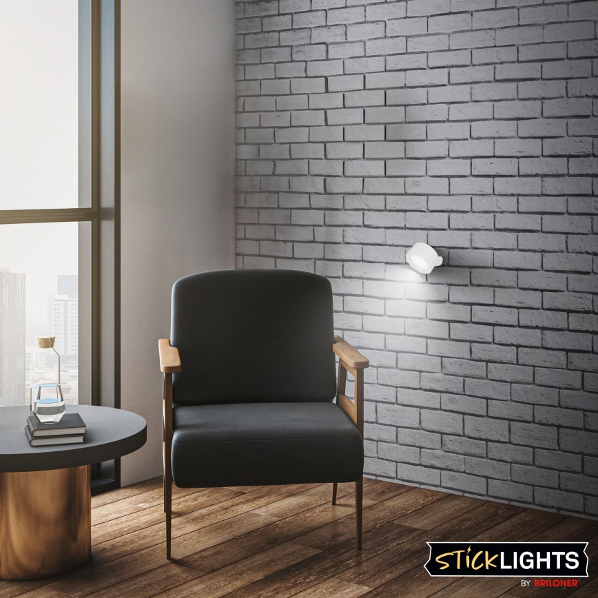 Briloner 3896016 - Димируема презареждаема стенна LED лампа TARI LED/1,6W/5V 1500 mAh бяла