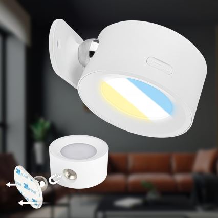 Briloner 3896016 - Димируема презареждаема стенна LED лампа TARI LED/1,6W/5V 1500 mAh бяла