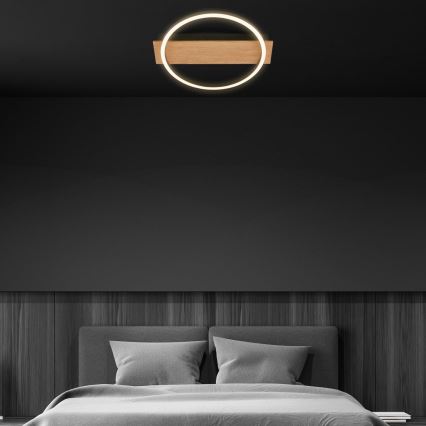 Briloner 3908-014 - LED плафон KADA LED/14W/230V Ø 30 см черно/кафяво