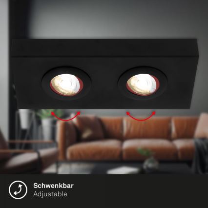 Briloner 3996025 - LED Спот CTS 2xLED/4W/230V 2700/4000K черен