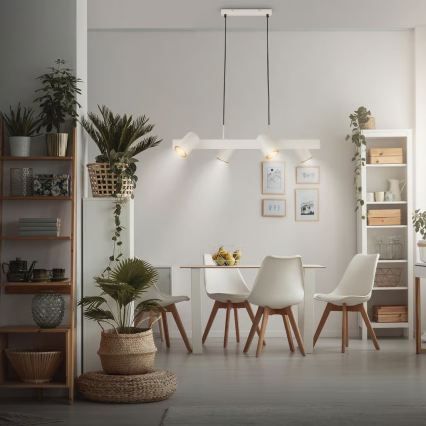 Briloner 4058044 - Полилей на кабел ERA 4xGU10/10W/230V кремав