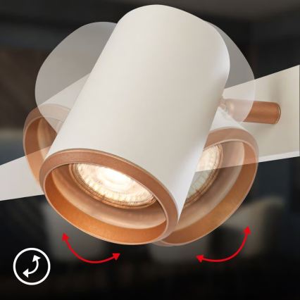 Briloner 4058044 - Полилей на кабел ERA 4xGU10/10W/230V кремав