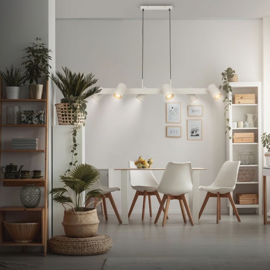 Briloner 4058064 - Висящ полилей на кабел ERA 6xGU10/10W/230V кремав