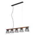 Briloner 4077-055 - Полилей на кабел WOOD & STYLE 5xE14/25W/230V каучукова дървесина