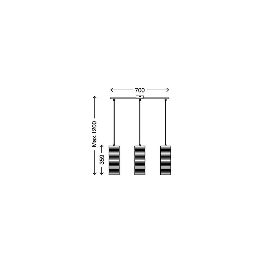 Briloner 4313-038 - Полилей на въже 3xE27/60W/230V