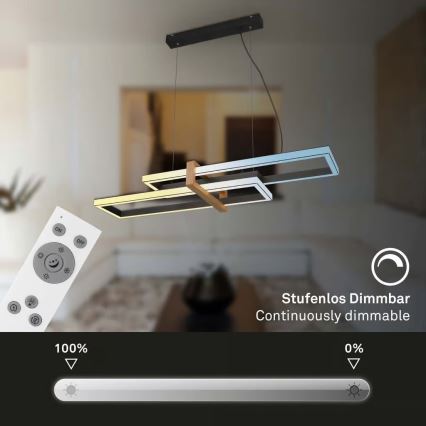 Briloner 4768015 - Димируем LED полилей на кабел LED/44W/230V 2700-6500K 100 cm + дистанционно управление