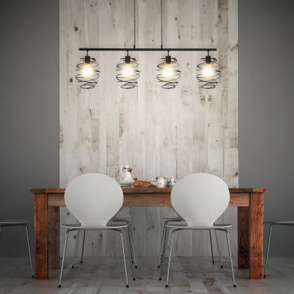 Briloner 4871-045 - Висящ полилей на кабел 4xE27/60W/230V