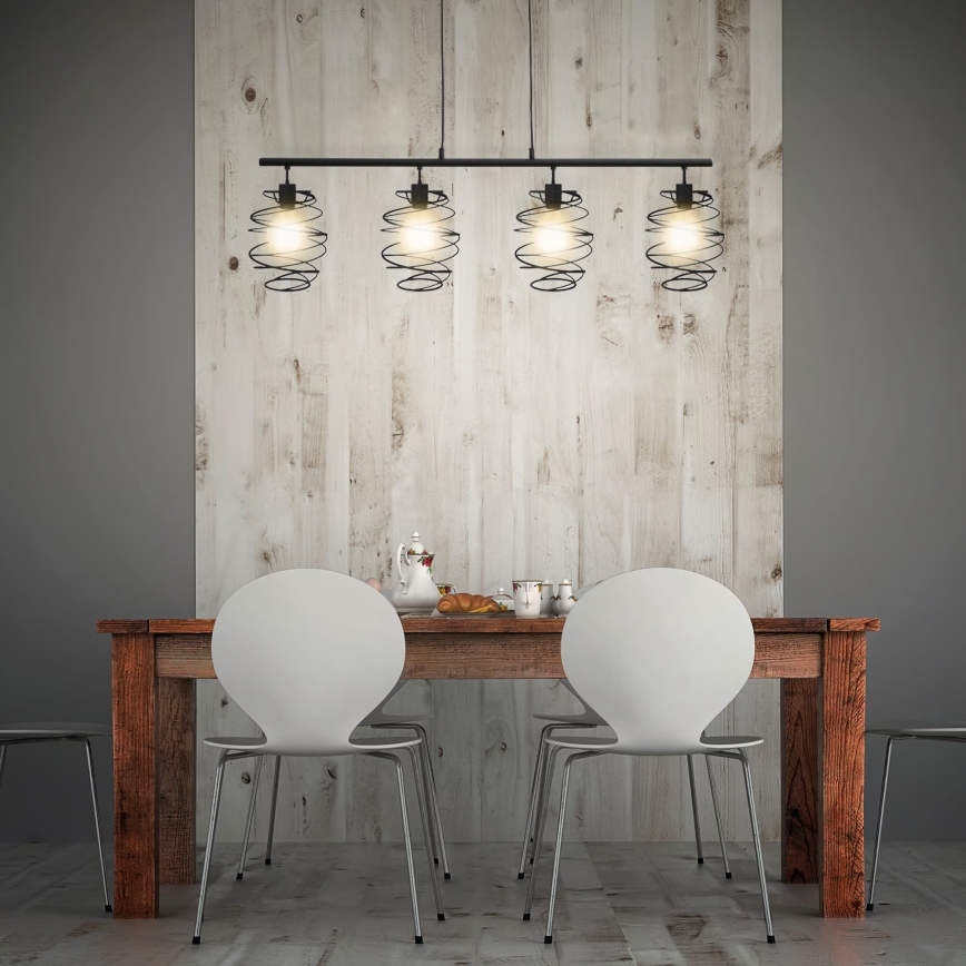 Briloner 4871-045 - Висящ полилей на кабел 4xE27/60W/230V