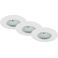 Briloner 6994-036 - Комплект от 3 вградени LED осветителни тела за баня LED/5W/230V IP44