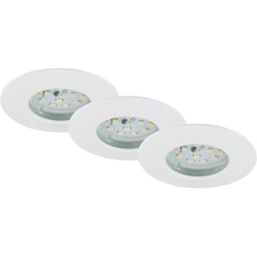 Briloner 6994-036 - Комплект от 3 вградени LED осветителни тела за баня LED/5W/230V IP44