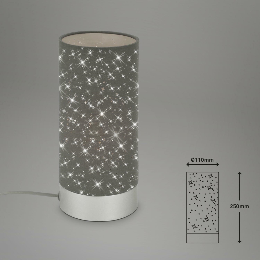 Briloner 7028-014 - Настолна лампа STARRY SKY 1xE14/25W/230V сив