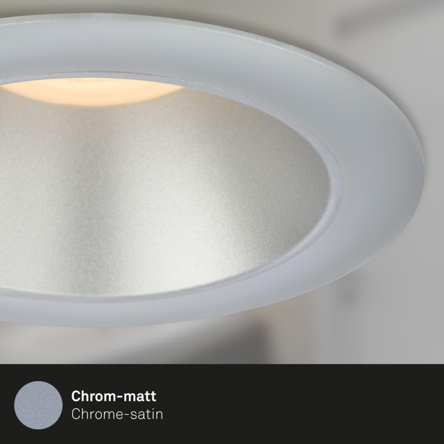 Briloner 7041-034 - К-кт 3x LED Лампа за вграждане в баня LED/4,9W/230V IP44 сребрист