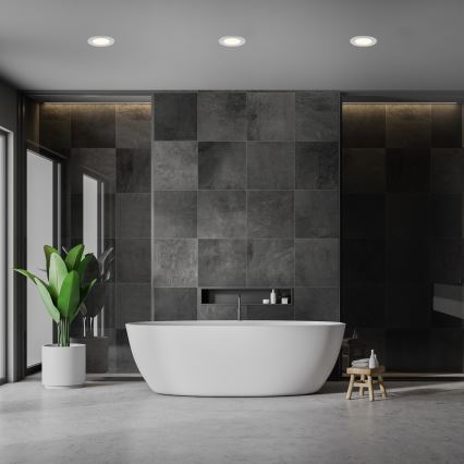 Briloner 7049014 - димируемо вградено LED осветително тяло за баня LED/6W/230V 3000K IP44 матов хром