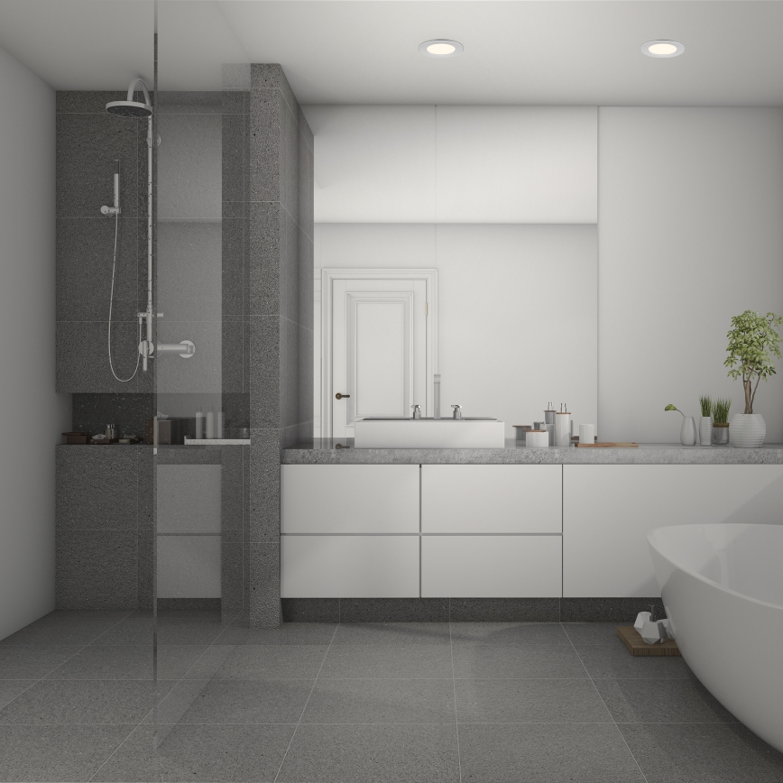 Briloner 7049014 - димируемо вградено LED осветително тяло за баня LED/6W/230V 3000K IP44 матов хром