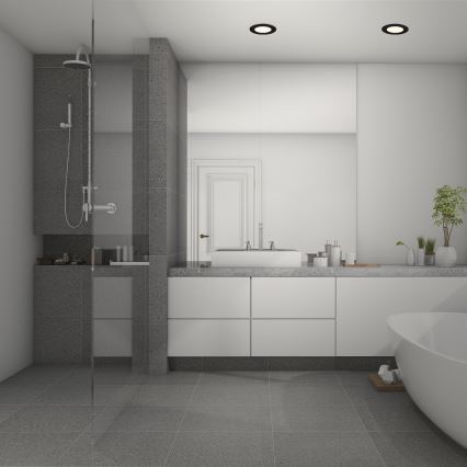 Briloner 7049015 - димируемо LED вградено таванно осветително тяло за баня LED/6W/230V 3000K IP44 черно