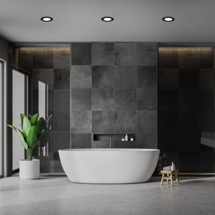 Briloner 7049015 - димируемо LED вградено таванно осветително тяло за баня LED/6W/230V 3000K IP44 черно