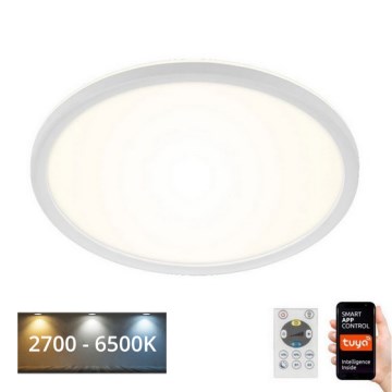 Briloner 7058-016 - LED Димируема лампа SLIM LED/18W/230V 2700-6500K Wi-Fi Tuya + дистанционно управление