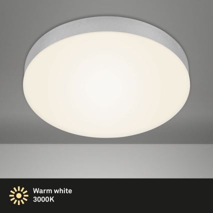 Briloner 7066-014 - LED Плафониера FLAME LED/21W/230V 3000K сребрист Ø 28,7 см