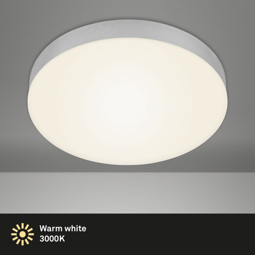 Briloner 7066-014 - LED Плафониера FLAME LED/21W/230V 3000K сребрист Ø 28,7 см