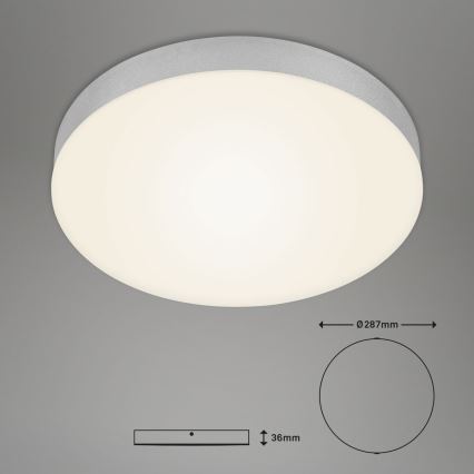 Briloner 7066-014 - LED Плафониера FLAME LED/21W/230V 3000K сребрист Ø 28,7 см