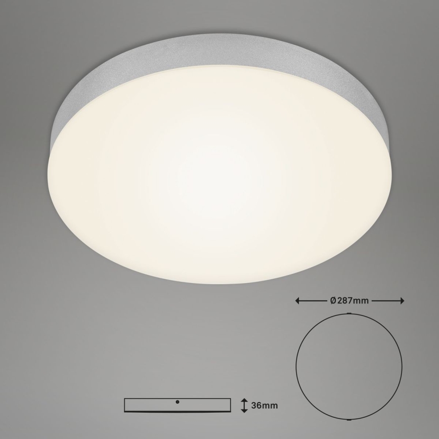 Briloner 7066-014 - LED Плафониера FLAME LED/21W/230V 3000K сребрист Ø 28,7 см