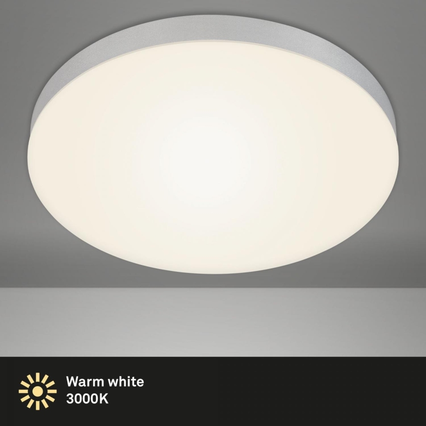Briloner 7068-014 - LED Плафониера FLAME LED/24,5W/230V 3000K Ø 38 см сребрист