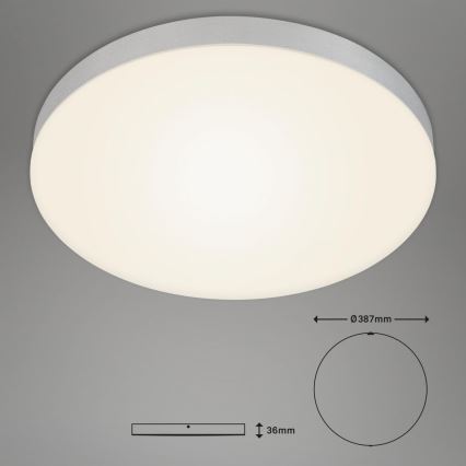 Briloner 7068-014 - LED Плафониера FLAME LED/24,5W/230V 3000K Ø 38 см сребрист