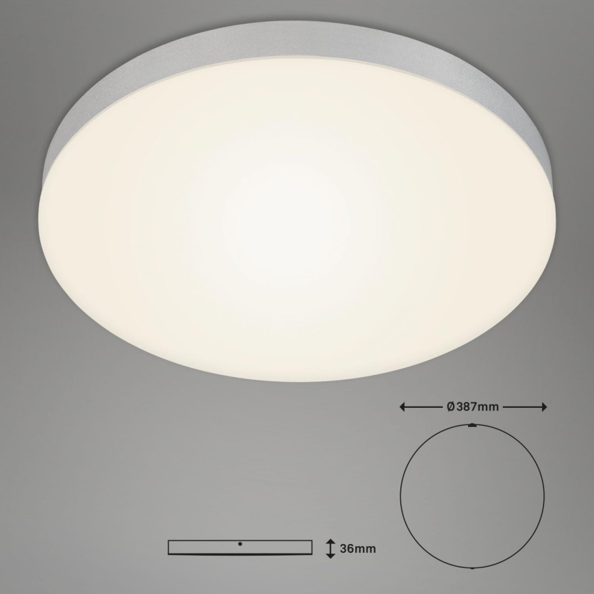 Briloner 7068-014 - LED Плафониера FLAME LED/24,5W/230V 3000K Ø 38 см сребрист
