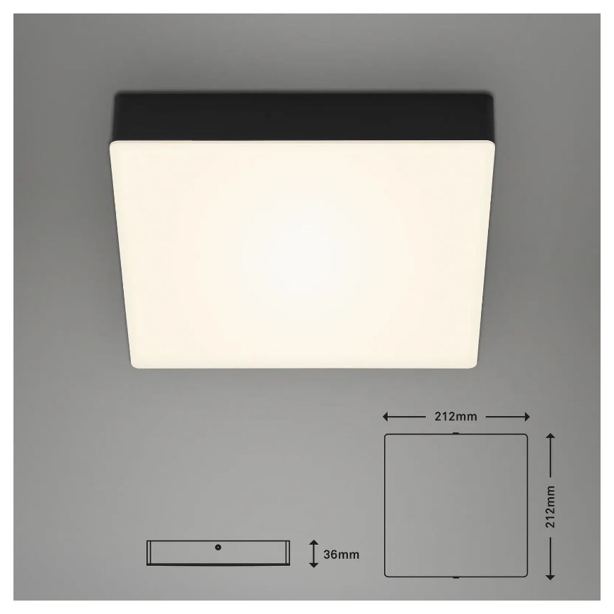 Briloner 7070-015 - LED Плафониера FLAME LED/16W/230V черен