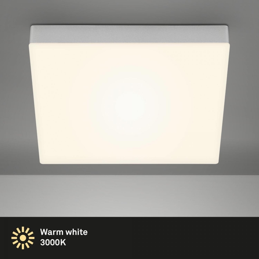 Briloner 7071-014 - LED Плафониера FLAME LED/21W/230V 3000K 28,7x28,7 см сребрист