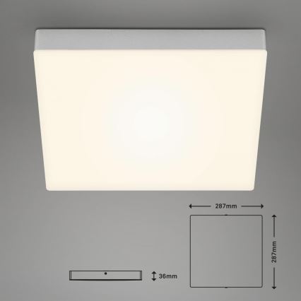 Briloner 7071-014 - LED Плафониера FLAME LED/21W/230V 3000K 28,7x28,7 см сребрист