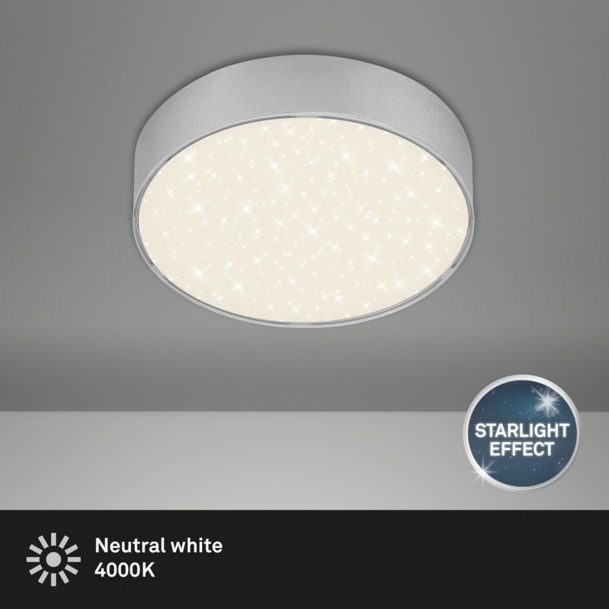 Briloner 7072-414 - LED Плафониера STAR SKY LED/11W/230V 4000K Ø 15 см сребрист