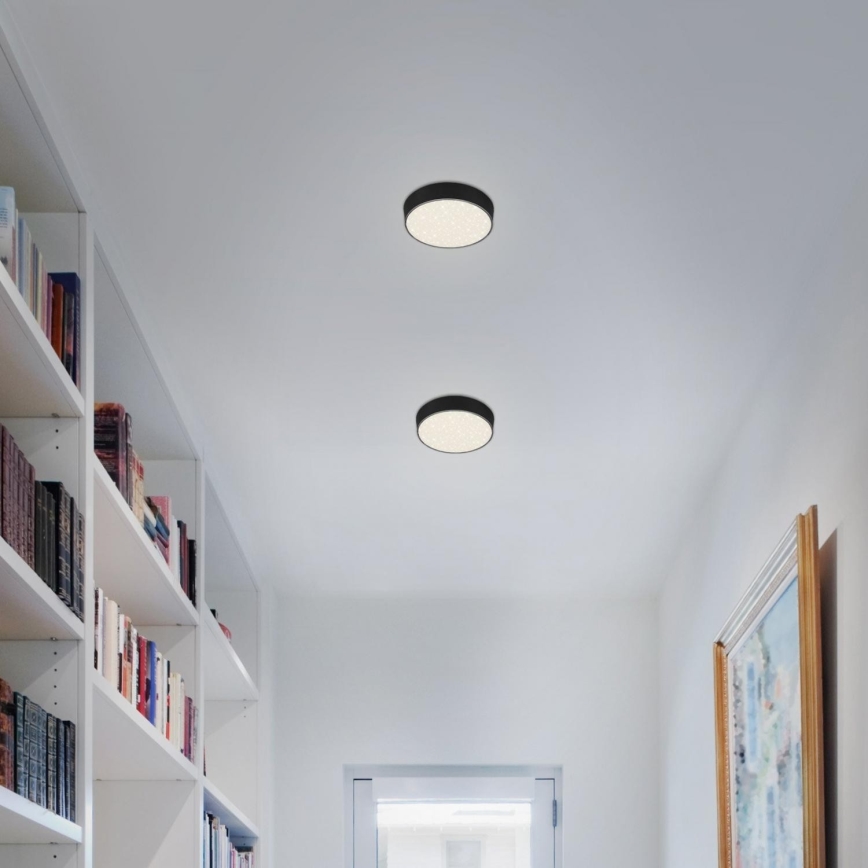 Briloner 7072-415 - LED Плафониера STAR SKY LED/11W/230V 4000K Ø 15 см черен