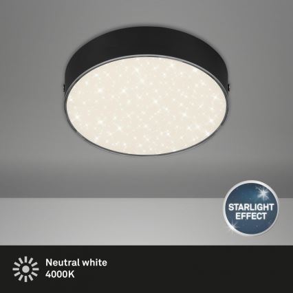 Briloner 7072-415 - LED Плафониера STAR SKY LED/11W/230V 4000K Ø 15 см черен