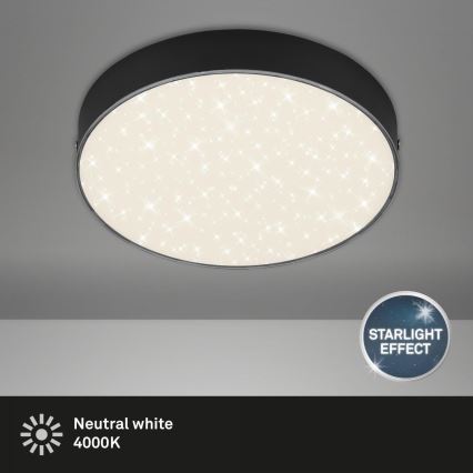 Briloner 7073-415 - LED Плафониера STAR SKY LED/16W/230V 4000K Ø 21 см черен