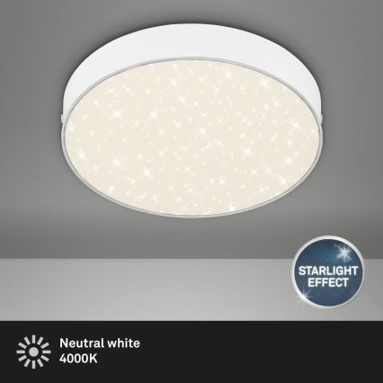 Briloner 7073-416 - LED Плафониера STAR SKY LED/16W/230V 4000K Ø 21 см бял