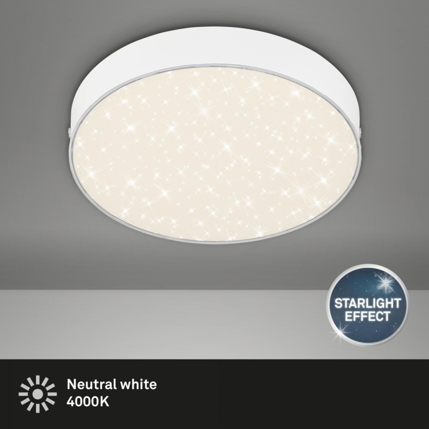 Briloner 7073-416 - LED Плафониера STAR SKY LED/16W/230V 4000K Ø 21 см бял