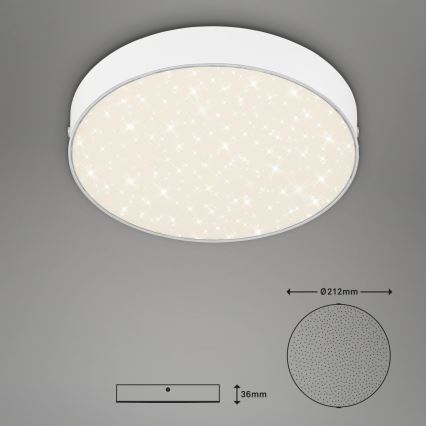Briloner 7073-416 - LED Плафониера STAR SKY LED/16W/230V 4000K Ø 21 см бял