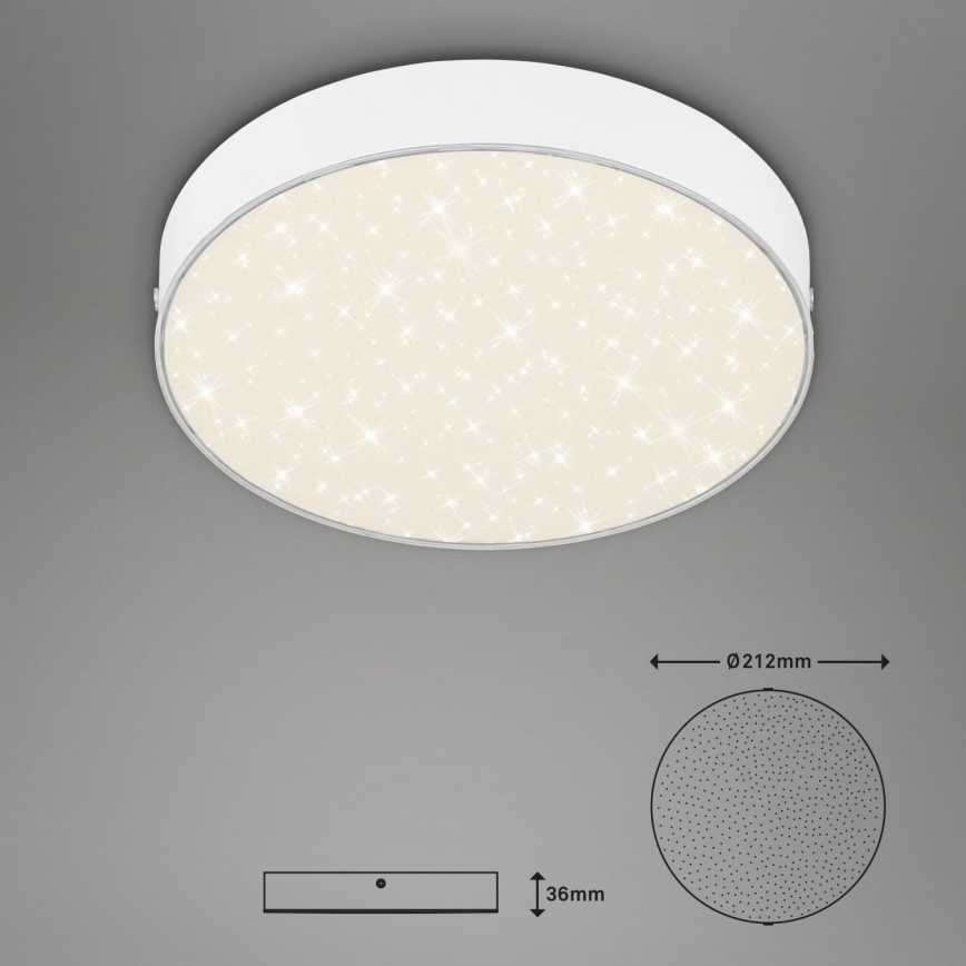 Briloner 7073-416 - LED Плафониера STAR SKY LED/16W/230V 4000K Ø 21 см бял
