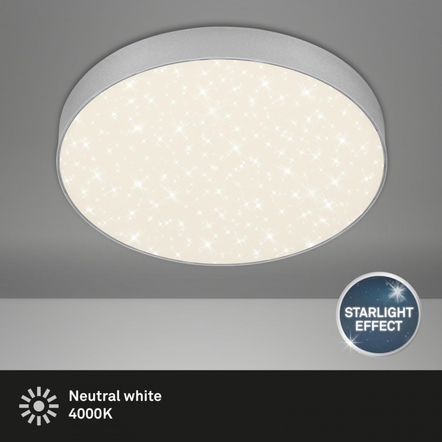 Briloner 7074-414 - LED Плафониера STAR SKY LED/21W/230V 4000K Ø 28 см сребрист