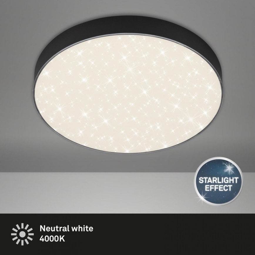 Briloner 7074-415 - LED Плафониера STAR SKY LED/21W/230V 4000K Ø 28 см черен