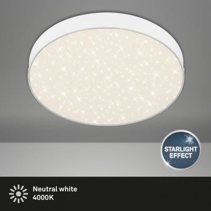 Briloner 7074-416 - LED Плафониера STAR SKY LED/21W/230V 4000K Ø 28 см бял