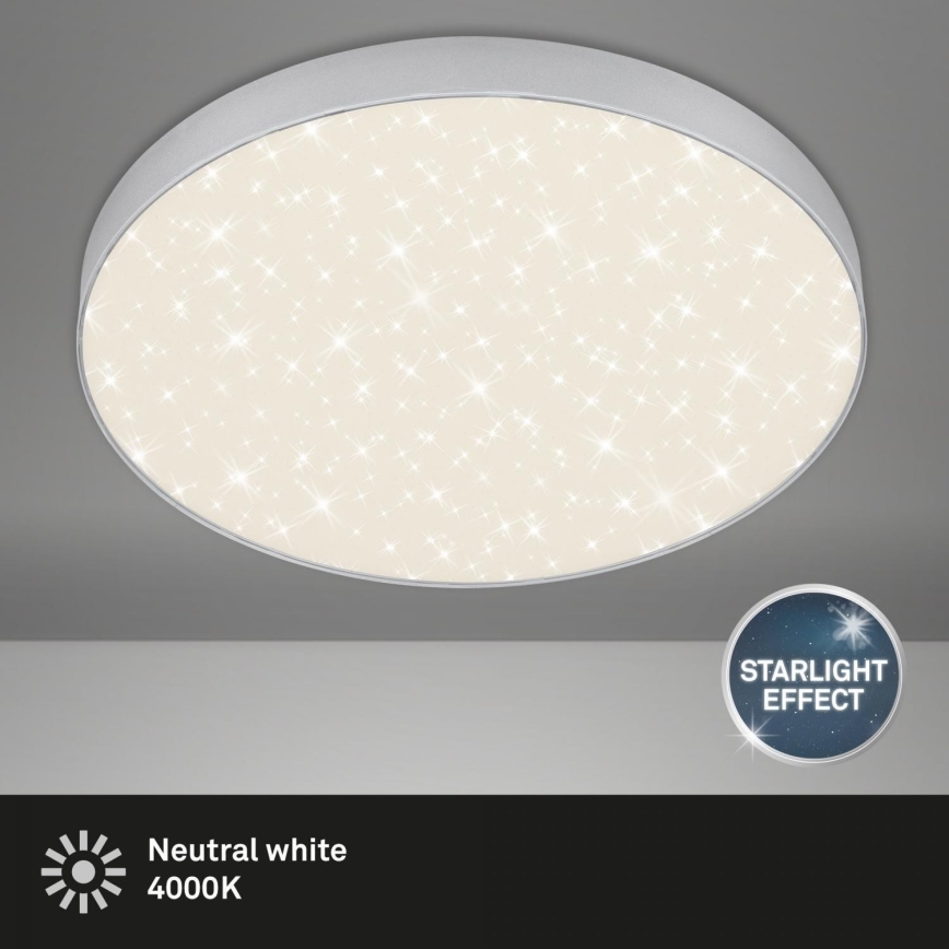 Briloner 7075-414 - LED Плафониера STAR SKY LED/24,5W/230V 4000K Ø 38 см сребрист