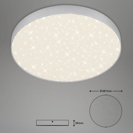 Briloner 7075-414 - LED Плафониера STAR SKY LED/24,5W/230V 4000K Ø 38 см сребрист