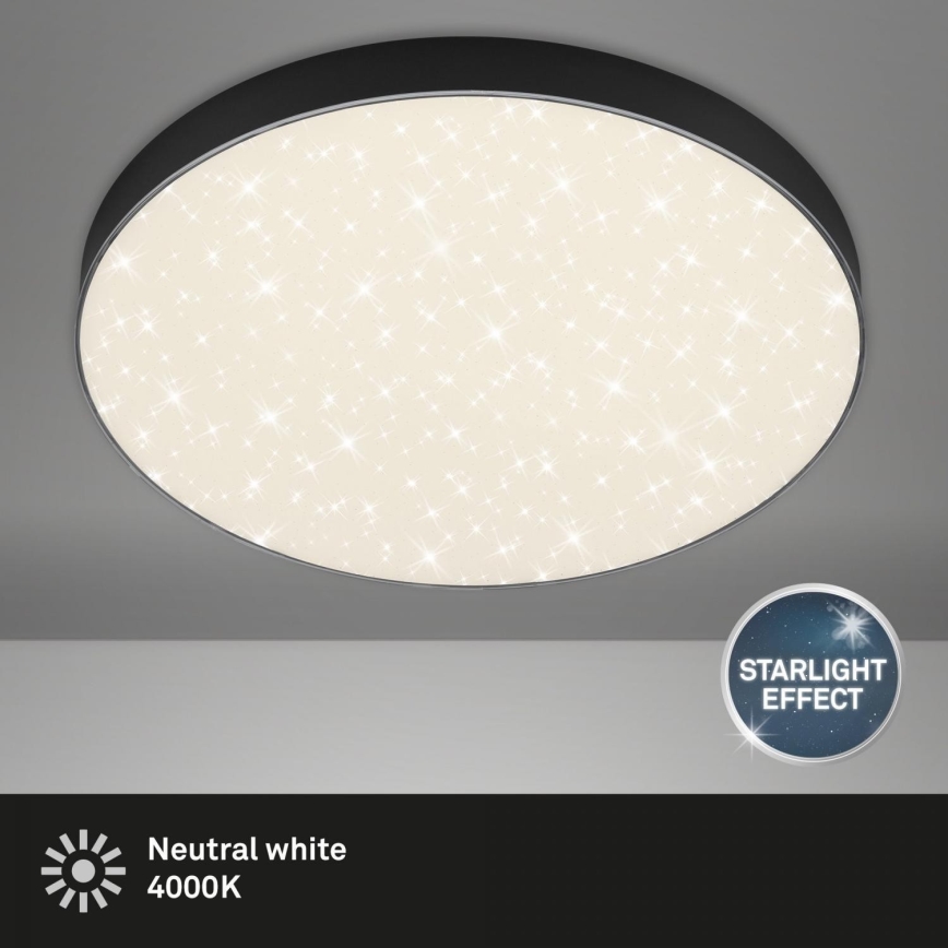Briloner 7075-415 - LED Плафониера STAR SKY LED/24,5W/230V 4000K Ø 38 см черен