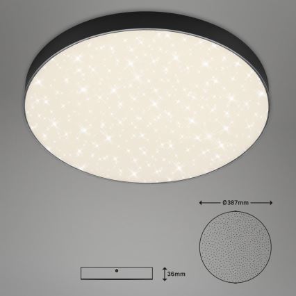 Briloner 7075-415 - LED Плафониера STAR SKY LED/24,5W/230V 4000K Ø 38 см черен